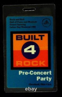 Pre Concert Party Pass Ticket Stub Rock Roll HOF Grand Opening Cleveland 1995