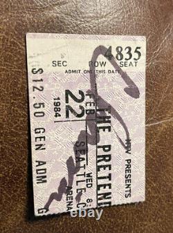 Pretenders/the Alarm Rare Autographed Concert Ticket Stub Seattle, Wa 02/22/1984