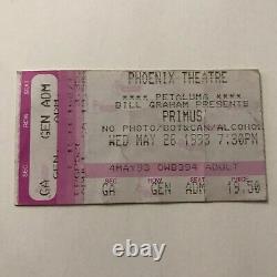 Primus Phoenix Theatre Arizona Concert Ticket Stub Vintage Collectible Vtg 1993