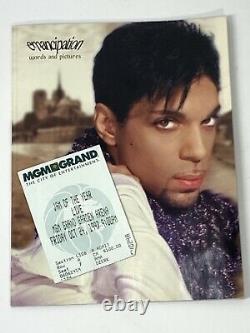 Prince Emancipation 1997 Words and Pictures Concert Book Program with Ticket stub