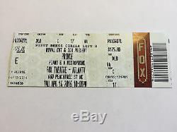 Prince Piano & A Microphone Tour Last Concert Ticket Stub Untorn Fox Theater