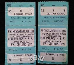 Prince & The Revolution 1984-85 Purple Rain Concert ProgramTicket StubButtons