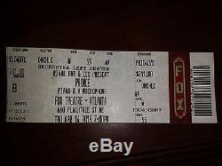 Prince ticket stub from last concert in Atlanta