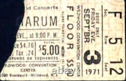 Procol Harum Concert Music Ticket Stub Wildwood Convention Center NJ 9/3/1971