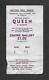 Queen 1974 Hanley Uk Concert Ticket Stub 31.10.1974
