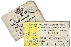 QUEEN 1978 Concert Ticket Stub Freddie Mercury Original Owner Vintage