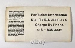QUEEN 1978 Concert Ticket Stub Freddie Mercury Original Owner Vintage