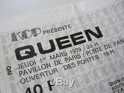 QUEEN 1979 Paris France Concert Ticket Stub French Live Killers Tour + Extras