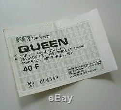 QUEEN 1979 Paris France Concert Ticket Stub French Live Killers Tour + Extras