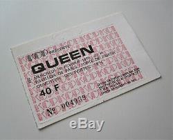 QUEEN 1979 Paris France Concert Ticket Stub Live Killers Tour Freddie Mercury