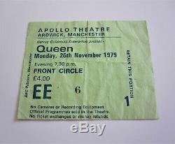 QUEEN Apollo Theatre Manchester 1979 UK Crazy Tour Concert Ticket Stub