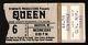 Queen Concert Ticket Stub 12-6-1978 Dane County Memorial Coliseum Wisconsin