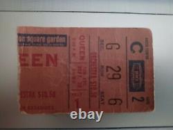 QUEEN Concert Ticket Stub Sept 28 1980 Madison Square Garden Rare