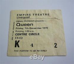 QUEEN Empire Theatre Liverpool 1979 UK Crazy Tour Concert Ticket Stub