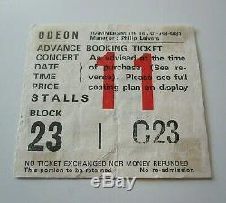 QUEEN Hammersmith Odean London UK 1979 Concert Ticket Stub 26.12.1979