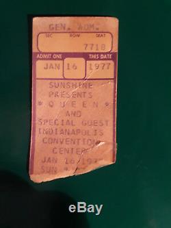 QUEEN Head East Concert Ticket Stub Rare 01-16-1977 Indianapolis IN