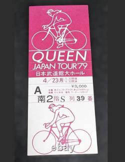 QUEEN Japan Tour 1979 Tokyo Budokan Concert Ticket Stub Original Vintage Japan