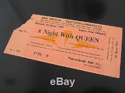 QUEEN Live Killers 1979 German Crazy Tour Concert Ticket Stub Deutschland