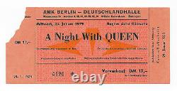 QUEEN Live Killers 1979 German Crazy Tour Concert Ticket Stub Deutschland