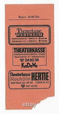 QUEEN Live Killers 1979 German Crazy Tour Concert Ticket Stub Deutschland