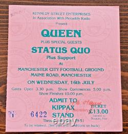 QUEEN Manchester City concert ticket stub 1986 MAGIC final Tour Freddie Mercury
