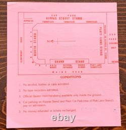 QUEEN Manchester City concert ticket stub 1986 MAGIC final Tour Freddie Mercury