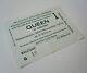 Queen Manchester Free Trade Hall 1975 Concert Ticket Stub Uk Tour