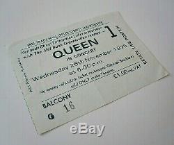 QUEEN Manchester Free Trade Hall 1975 Concert Ticket Stub UK Tour