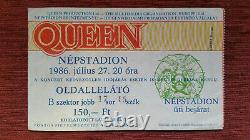 QUEEN Nepstadion Budapest Hungary 1986 A Kind Of Magic Tour Concert Ticket Stub