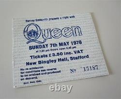 QUEEN New Bingley Hall Stafford UK Tour Concert Ticket Stub 7th May 1978