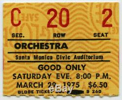 QUEEN Original 1975 Concert Ticket Stub Super Rare