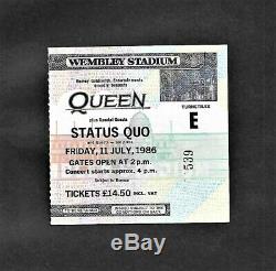 QUEEN Original Wembley Stadium 1986 UK Magic Tour Concert Ticket Stub
