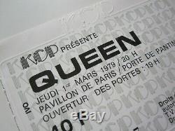 QUEEN Paris France Concert Ticket Live Killers Tour French Stub 1st March 1979