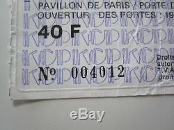 QUEEN Paris France Concert Ticket Live Killers Tour French Stub 27.02.1979