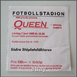 QUEEN Stockholm Sweden 1986 Concert Ticket Stub'A Kind Of Magic' Tour