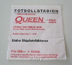 QUEEN Stockholm Sweden 1986 Concert Ticket Stub'A Kind Of Magic' Tour
