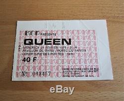 QUEEN Vintage Paris 1979 French Concert France Ticket Stub Freddie Mercury