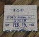Queen Band Night At The Opera Tour Concert Toledo Sports Arena Ticket Stub 1976