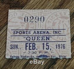 QUEEN band NIGHT AT THE OPERA TOUR CONCERT TOLEDO SPORTS ARENA TICKET STUB 1976