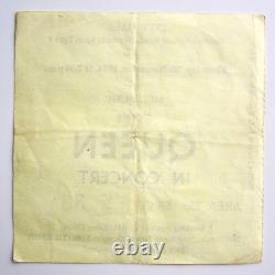 Queen 1974 City Hall Newcastle UK Concert Ticket Stub Sheer Heart Attack Tour