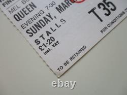 Queen 1974 Rainbow Theatre London UK Concert Ticket Stub Queen II Tour 31.3.74