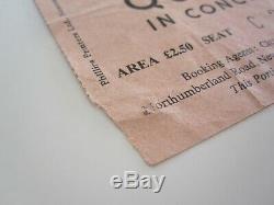Queen 1975 City Hall Newcastle UK Tour Concert Ticket Stub 11.12.1975
