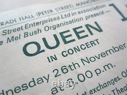 Queen 1975 Free Trade Hall Manchester UK Tour Concert Ticket Stub