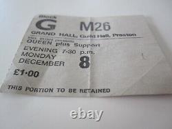 Queen 1975 Guild Hall Preston UK Concert Ticket Stub A Night At The Opera Tour