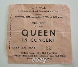 Queen 1975 Newcastle A Night At The Opera UK Tour Concert Ticket Stub 11.12.1975