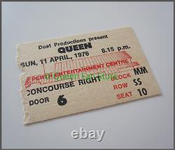 Queen 1976 Perth Australia A Night At The Opera Tour Concert Ticket Stub