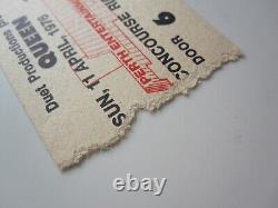 Queen 1976 Perth Australia A Night At The Opera Tour Concert Ticket Stub