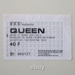 Queen 1979 Paris France Concert Ticket Stub Live Killers French Tour 01.03.79