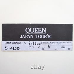 Queen 1981 Budokan Tokyo Japan Concert Ticket Stub Japanese Tour 13.02.1981 VG+