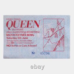 Queen 1982 Milton Keynes Bowl UK Concert Ticket Stub'Hot Space' Tour 05.06.82